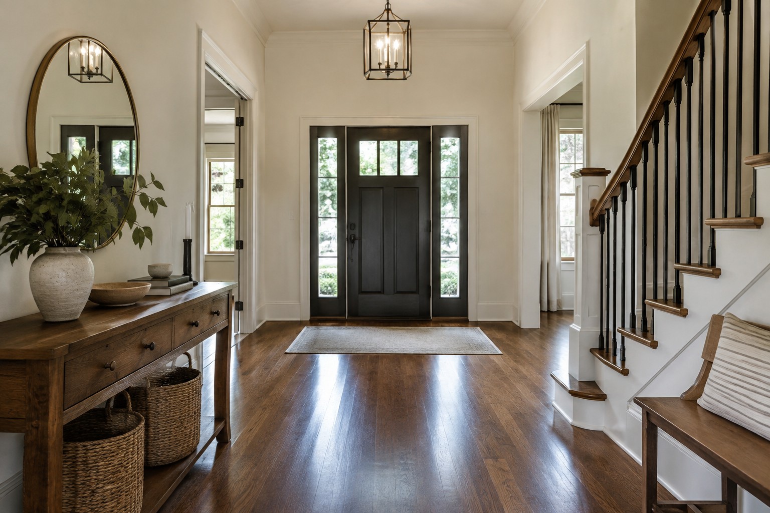 A warm home entryway